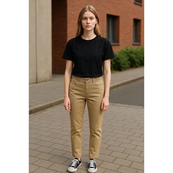 Curve Appeal Jeans Womens Mustard Minimalist Jegging Stretch Size 10/30 - Picture 1 of 10